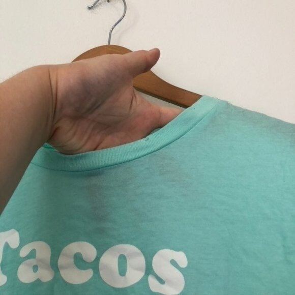 NEW NWT WILDFOX Happy Hour Tee Aqua Blue Green Tacos Margs Graphic Short Sleeve - Picture 8 of 10